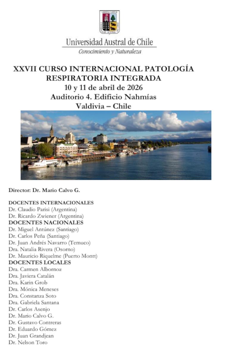 patología respiratoria integrada, capacitación, uach